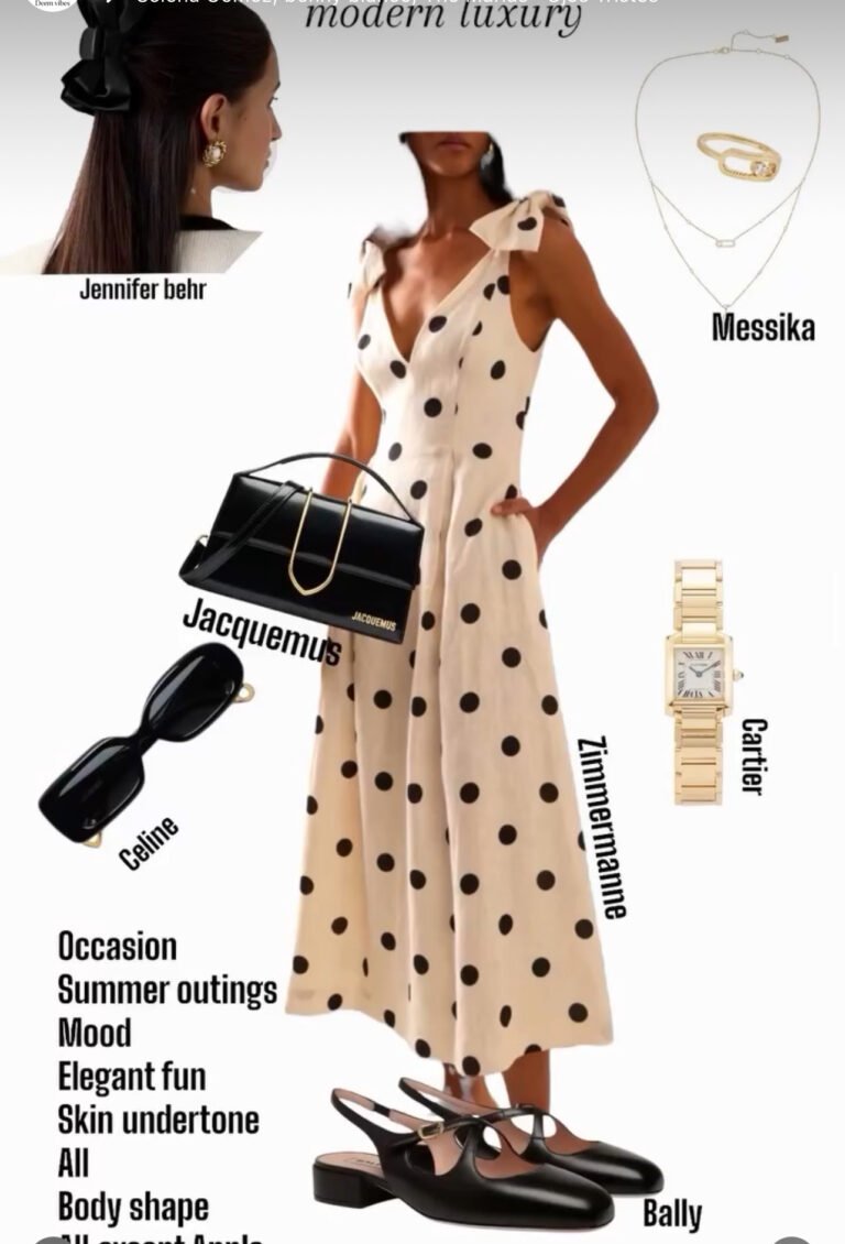 women wearing polka dot summer dress
