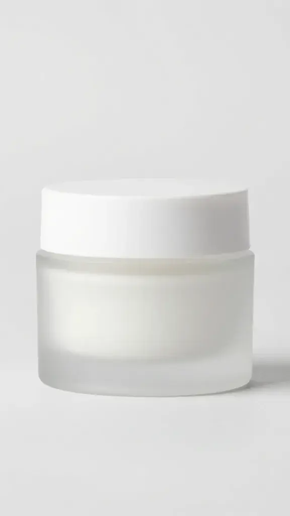 Lightweight gel-cream moisturizer in frosted jar