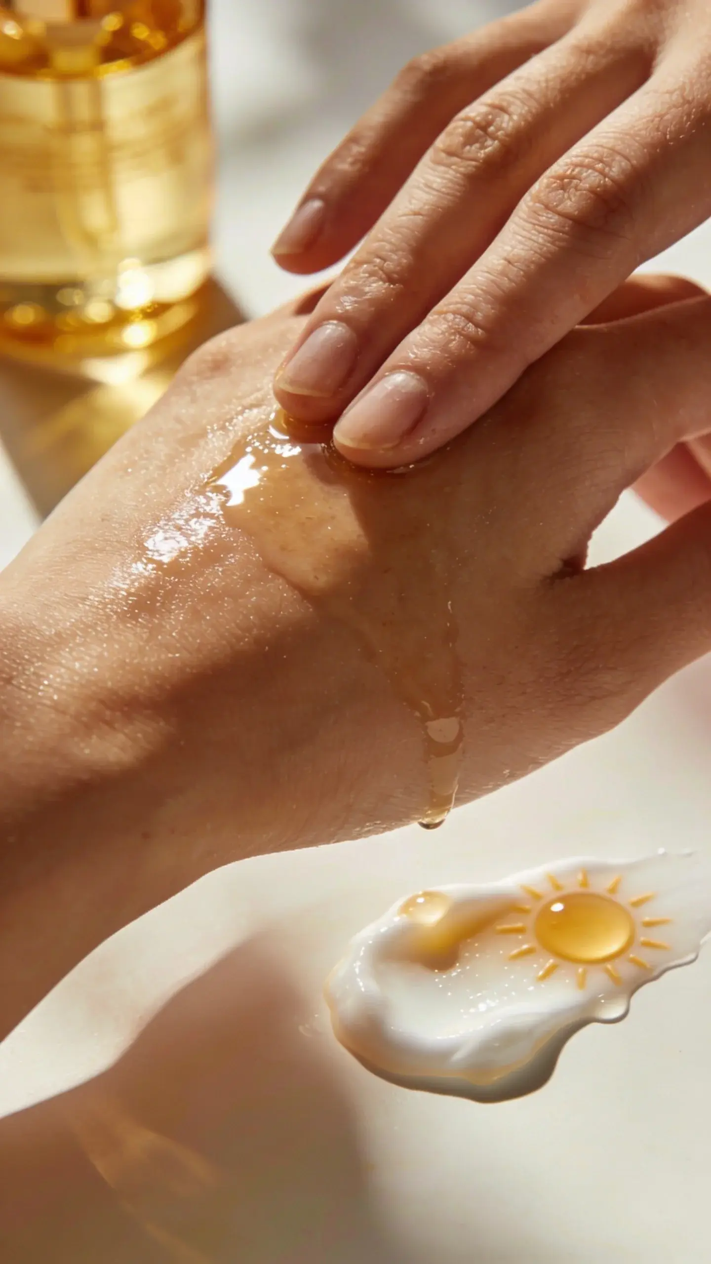 oil cleanser on dry skin, sunscreen melting