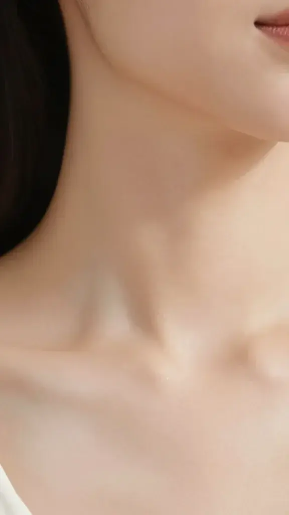 Close-up skin with soft-focus luminous finish