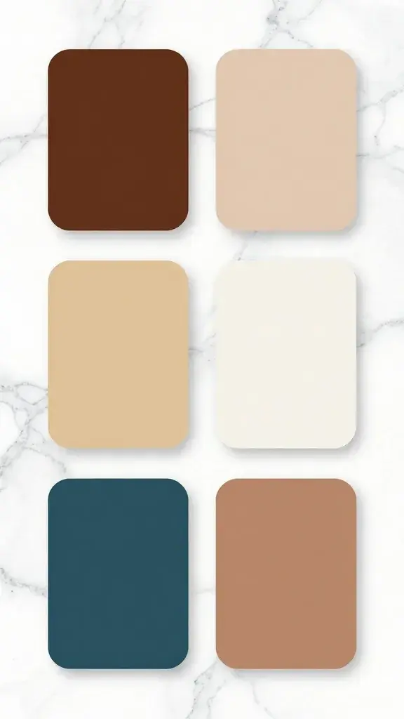 capsule wardrobe palette swatches on marble
