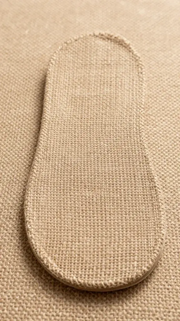 jute sole texture macro, soft shadows