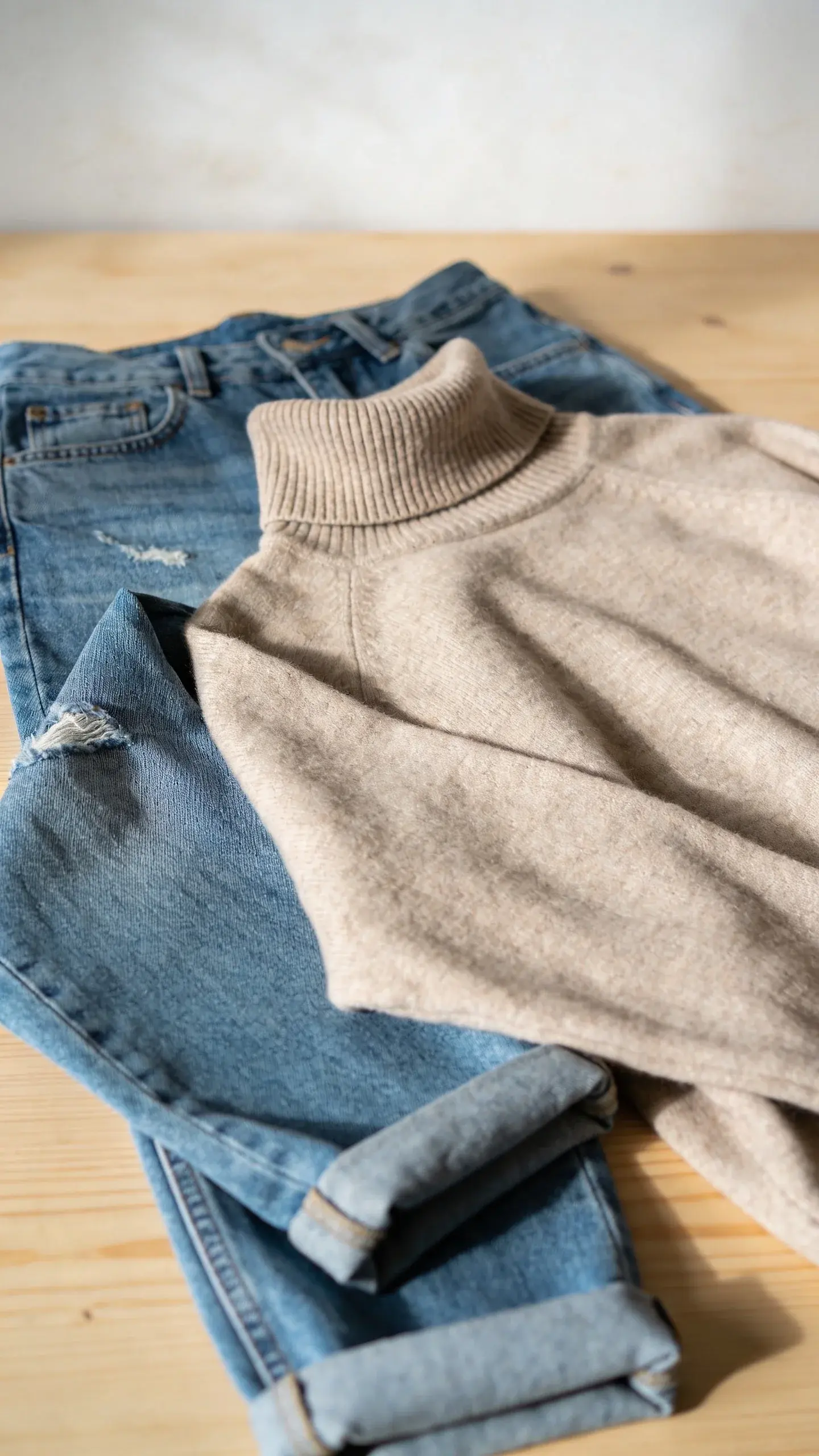 High-quality photo representing: 3. The Boyfriend Jeans + Soft Turtleneck You’ll Live In